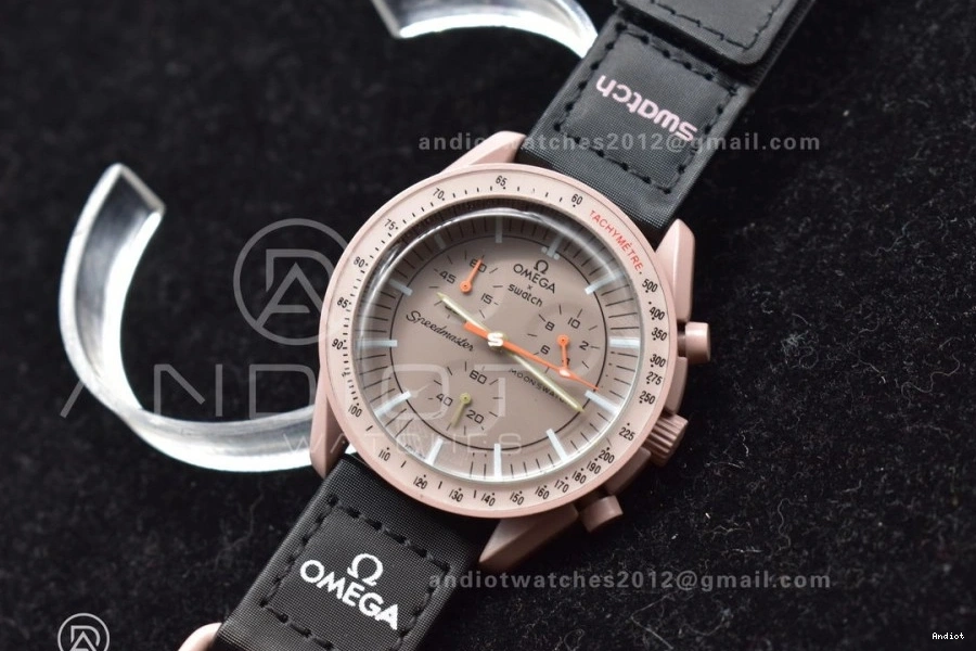 Quartz Nylon to Strap x Moonwatch Swatch Mission Jupiter on Omega Bioceramic 1226
